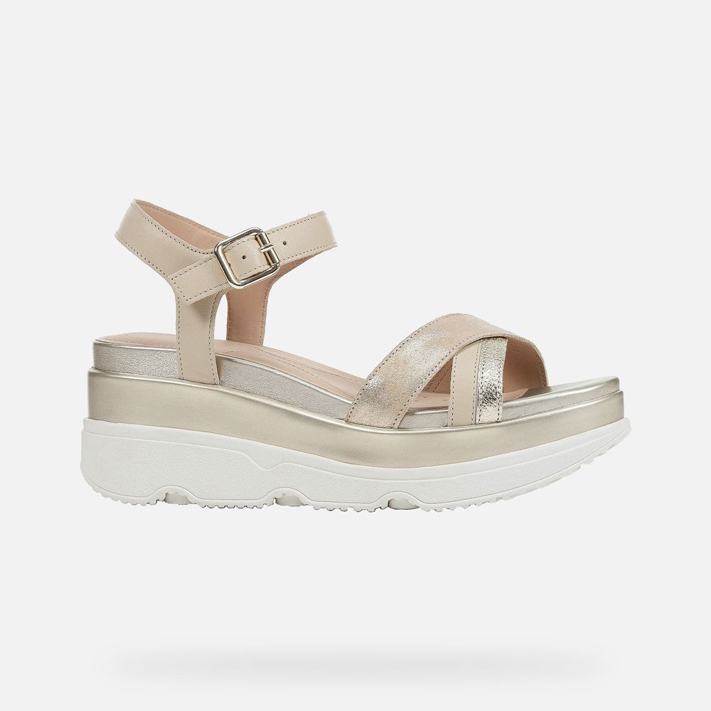 Geox Bayan Sandalet Altın - Gardenia - UGF-849260